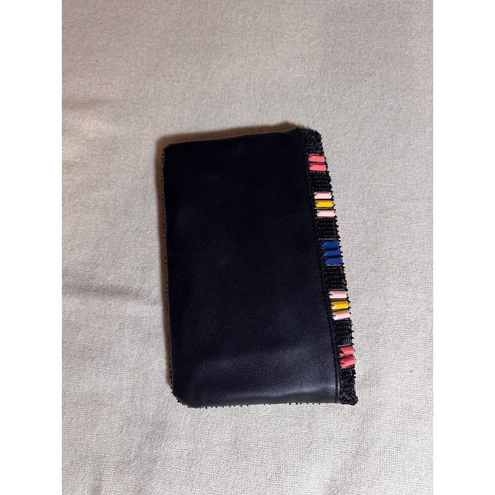 Urban Expressions Beaded Sequin Envelope Clutch Black Multicolor Evening Bag - Picture 2 of 7